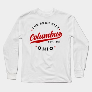 Vintage Columbus Ohio The Arch City Retro USA Long Sleeve T-Shirt